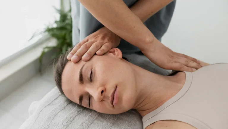 person in spa